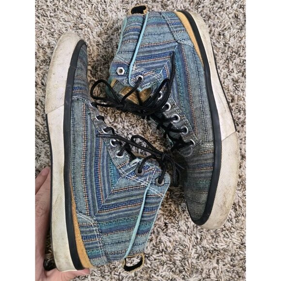 Men's Converse Bassline Textile Upper High Top All Stars Sneakers, Sz 9 - Picture 9 of 10